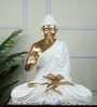 Serene Seated White & Gold Buddha Statue Elegant Decorative Idol Serene Seated White & Gold Buddha Statue Elegant Decorative Idol