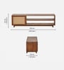 Serene Sheesham Wood Open Shelf TV Console In Provincial Teak Finish