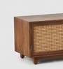 Serene Sheesham Wood Open Shelf TV Console In Provincial Teak Finish