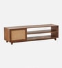Serene Sheesham Wood Open Shelf TV Console In Provincial Teak Finish