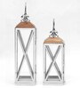 Serene Silver Stainless Steel Table Lantern