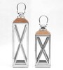 Serene Silver Stainless Steel Table Lantern