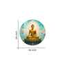 Serene Sunlit Buddha Acrylic Round Wall Art