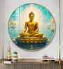 Serene Sunlit Buddha Acrylic Round Wall Art