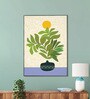 Serene Sunlit Plant Canvas Wall Art Print