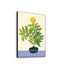Serene Sunlit Plant Canvas Wall Art Print