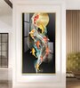 Serene Swimmers Glass Finish Vertical Wall Art