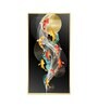 Serene Swimmers Glass Finish Vertical Wall Art