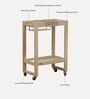 Serengeti Mango Wood Bar Trolley In White Wash Finish
