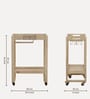 Serengeti Mango Wood Bar Trolley In White Wash Finish