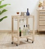 Serengeti Mango Wood Bar Trolley In White Wash Finish