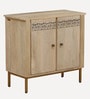 Serengeti Mango Wood Shoe Cabinet In White Wash Finish