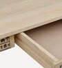 Serengeti Mango Wood Writing Table In White Wash Finish