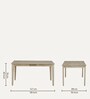Serengeti Solid Wood 6 Seater Dining Set In Whitewash Finish