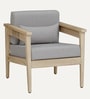 Serengeti Solid Wood Arm Chair In Whitewash Finish