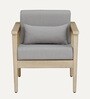 Serengeti Solid Wood Arm Chair In Whitewash Finish