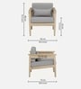 Serengeti Solid Wood Arm Chair In Whitewash Finish