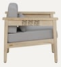Serengeti Solid Wood Arm Chair In Whitewash Finish