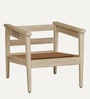 Serengeti Solid Wood Arm Chair In Whitewash Finish