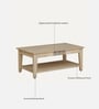 Serengeti Solid Wood Coffee Table In Whitewash Finish