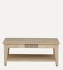 Serengeti Solid Wood Coffee Table In Whitewash Finish