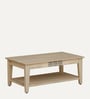 Serengeti Solid Wood Coffee Table In Whitewash Finish