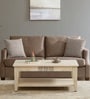 Serengeti Solid Wood Coffee Table In Whitewash Finish