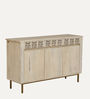 Serengeti Solid Wood Sideboard In Whitewash Finish With Drawers