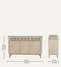 Serengeti Solid Wood Sideboard In Whitewash Finish With Drawers