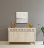 Serengeti Solid Wood Sideboard In Whitewash Finish With Drawers