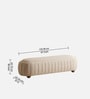 Serenique Ribbed Bench In Ivory Colour