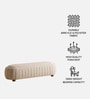 Serenique Ribbed Bench In Ivory Colour