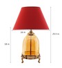 Serenity Red Shade Table Lamp With Cotton Fabric Base