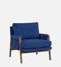 Serenity Boucle Fabric Arm Chair in Blue Colour