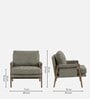 Serenity Boucle Fabric Arm Chair in Brown Colour