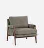 Serenity Boucle Fabric Arm Chair in Brown Colour