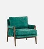 Serenity Boucle Fabric Arm Chair in Green Colour