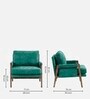 Serenity Boucle Fabric Arm Chair in Green Colour