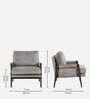 Serenity Boucle Fabric Arm Chair in Grey Colour