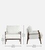 Serenity Boucle Fabric Arm Chair in Off White Colour