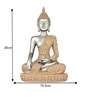 Serenity Buddha Silver & Beige Resin Figurine