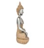 Serenity Buddha Silver & Beige Resin Figurine