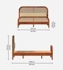 Sereno Solid Wood Queen Size bed In Maharani Finish