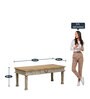 Serge Solid Wood Coffee Table In Distress Finish