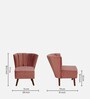 Sergio Velvet Slipper Chair In Blush Pink Colour