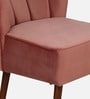Sergio Velvet Slipper Chair In Blush Pink Colour