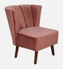 Sergio Velvet Slipper Chair In Blush Pink Colour