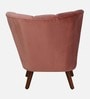 Sergio Velvet Slipper Chair In Blush Pink Colour