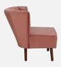 Sergio Velvet Slipper Chair In Blush Pink Colour