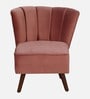 Sergio Velvet Slipper Chair In Blush Pink Colour